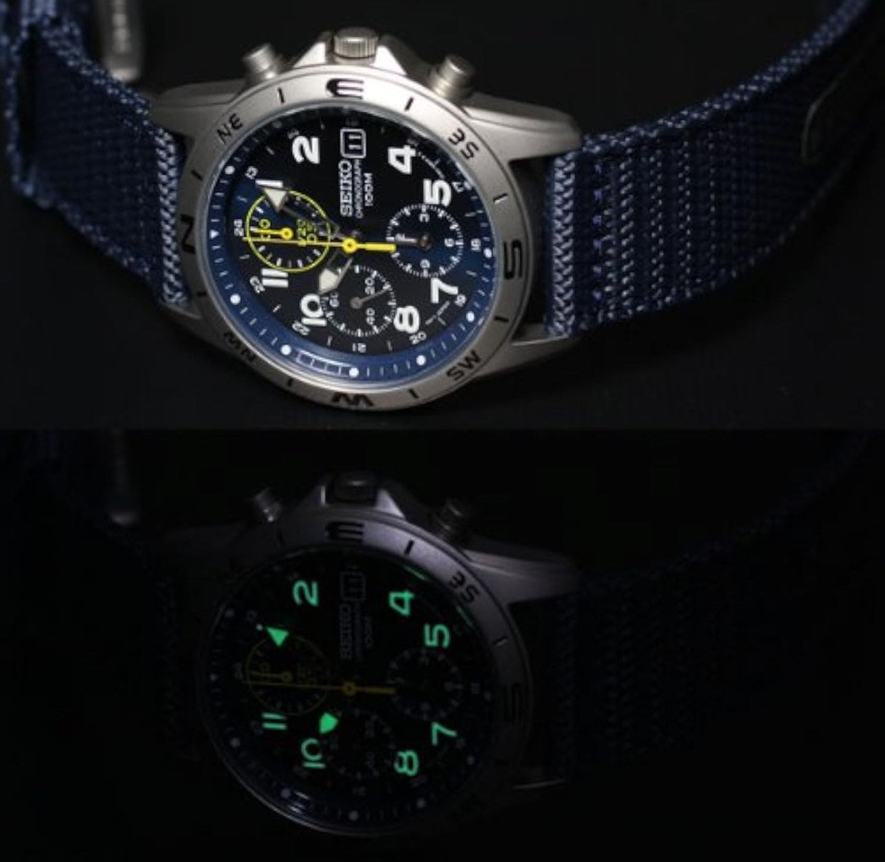 Seiko Overseas Model Chronograph SND379R Blue