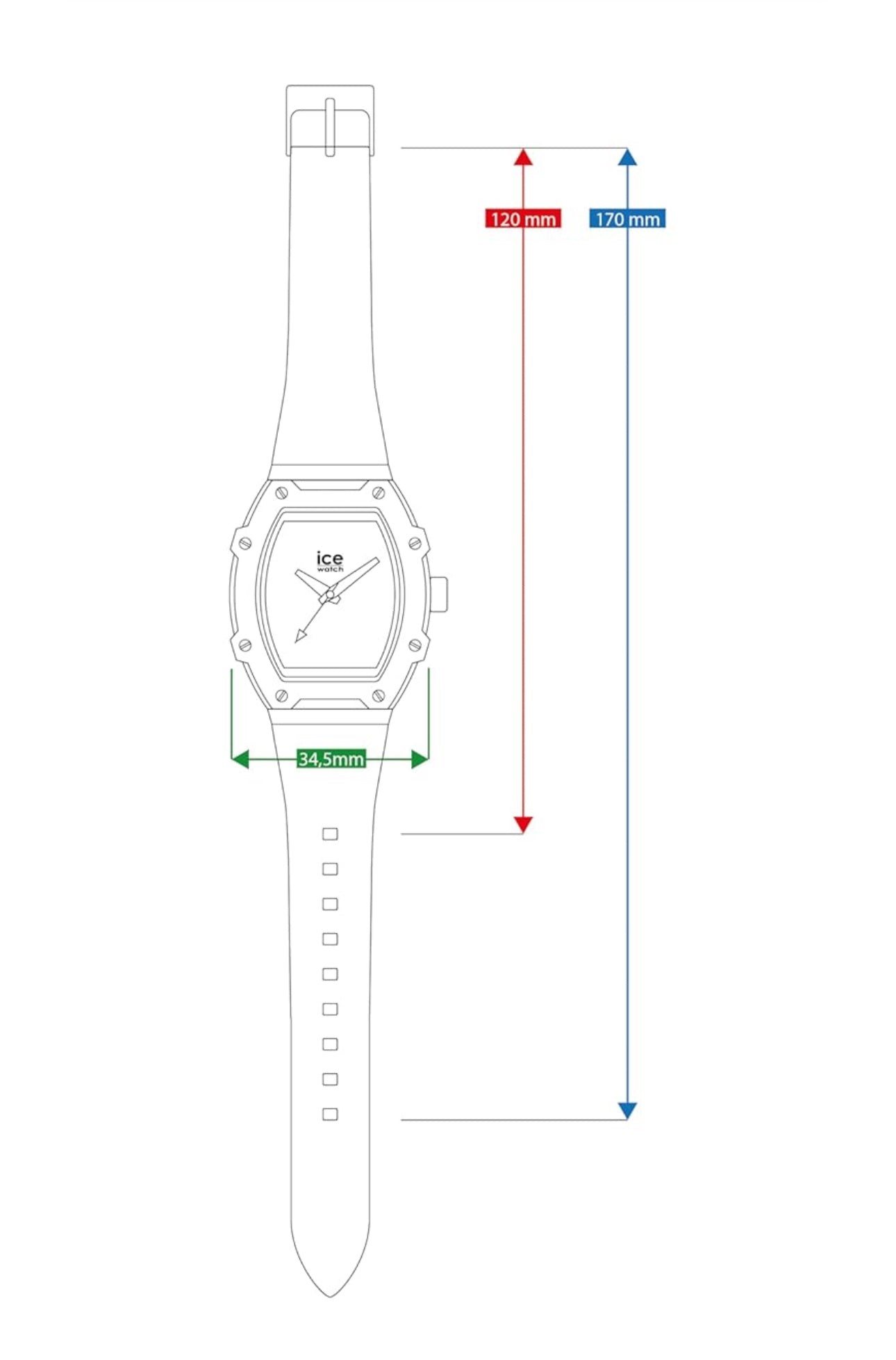 Ice Watch Ice Boliday Women's Silicone Strap, Multi-Function, multicolor (black / gold), watch