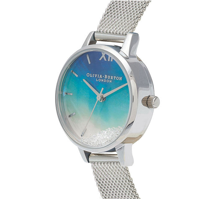 Olivia Burton Women's Watch Under the Sea Blue Mother of Pearl & Silver Mesh