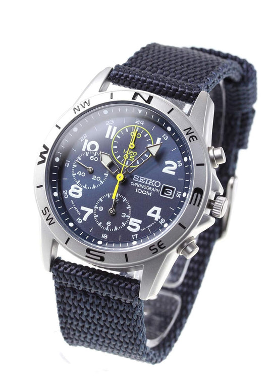 Seiko Overseas Model Chronograph SND379R Blue