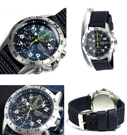 Seiko Overseas Model Chronograph SND379R Blue