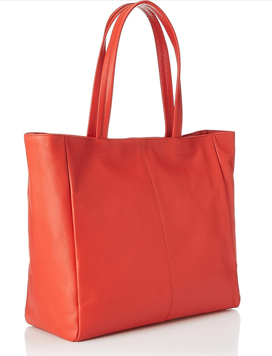 Made in japan Orange Leather Tote Bag / Orange Leather Tote Bag