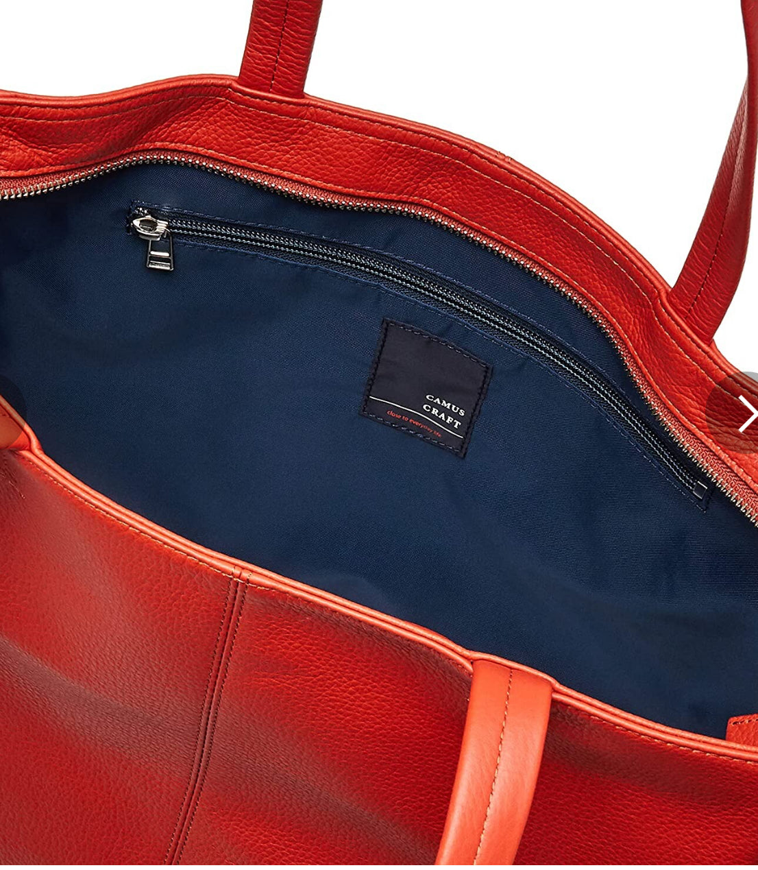 Made in japan Orange Leather Tote Bag / Orange Leather Tote Bag