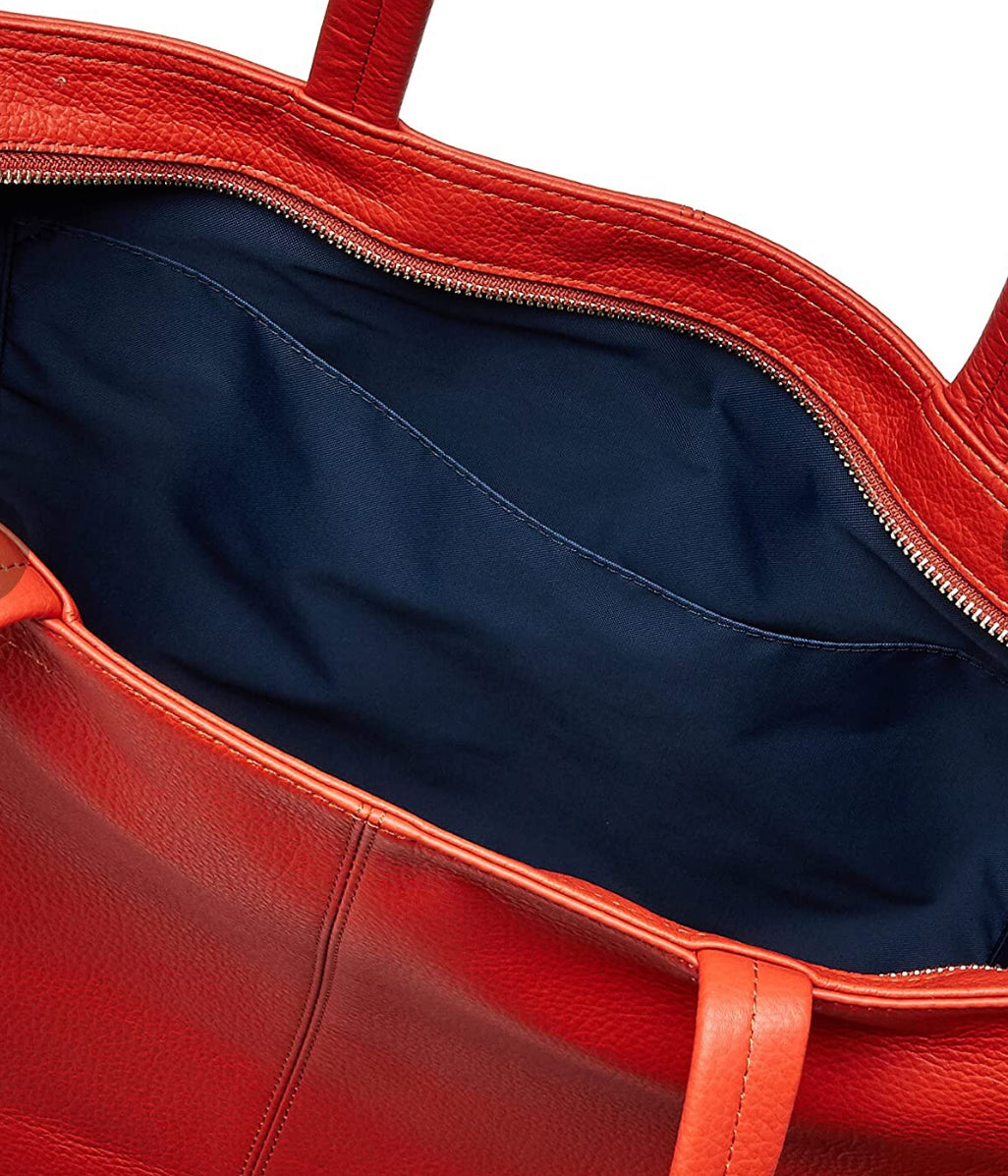 Made in japan Orange Leather Tote Bag / Orange Leather Tote Bag