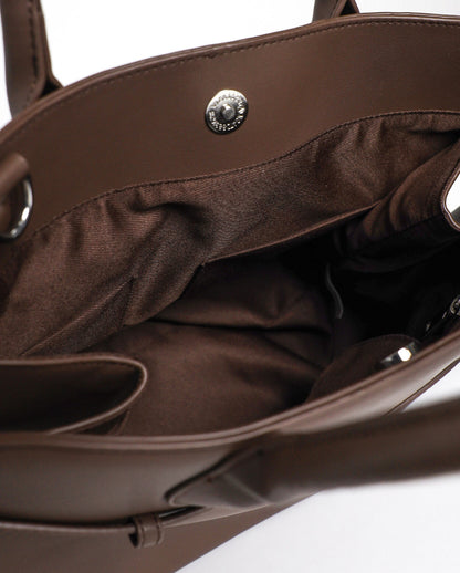 [Cowhide] Belted handbag
