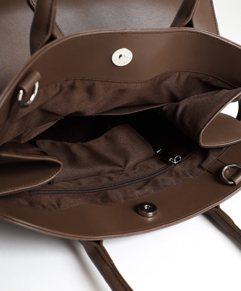 [Cowhide] Belted handbag