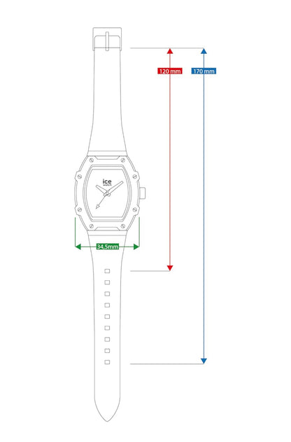 Ice Watch Ice Boliday Women's Silicone Strap, Multi-Function, multicolor (black / gold), watch